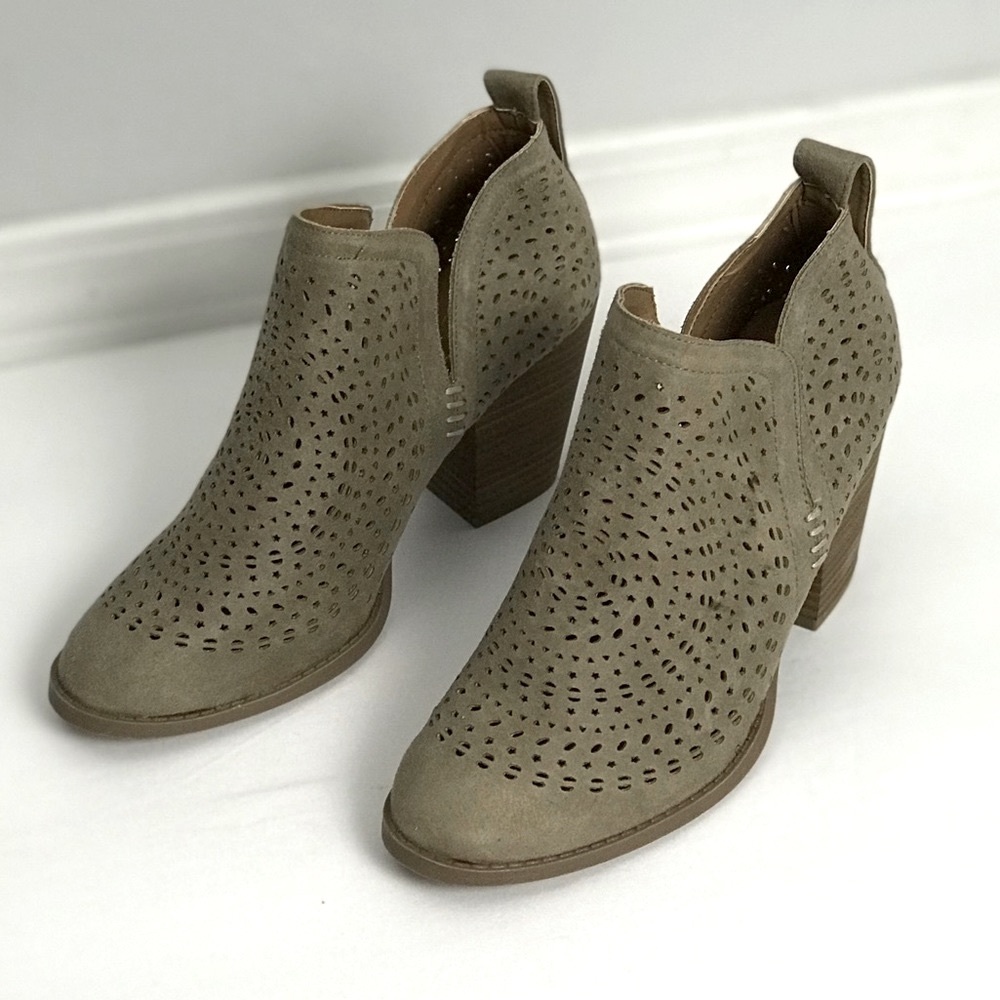 Sugar Laser Cut Ankle Boots
